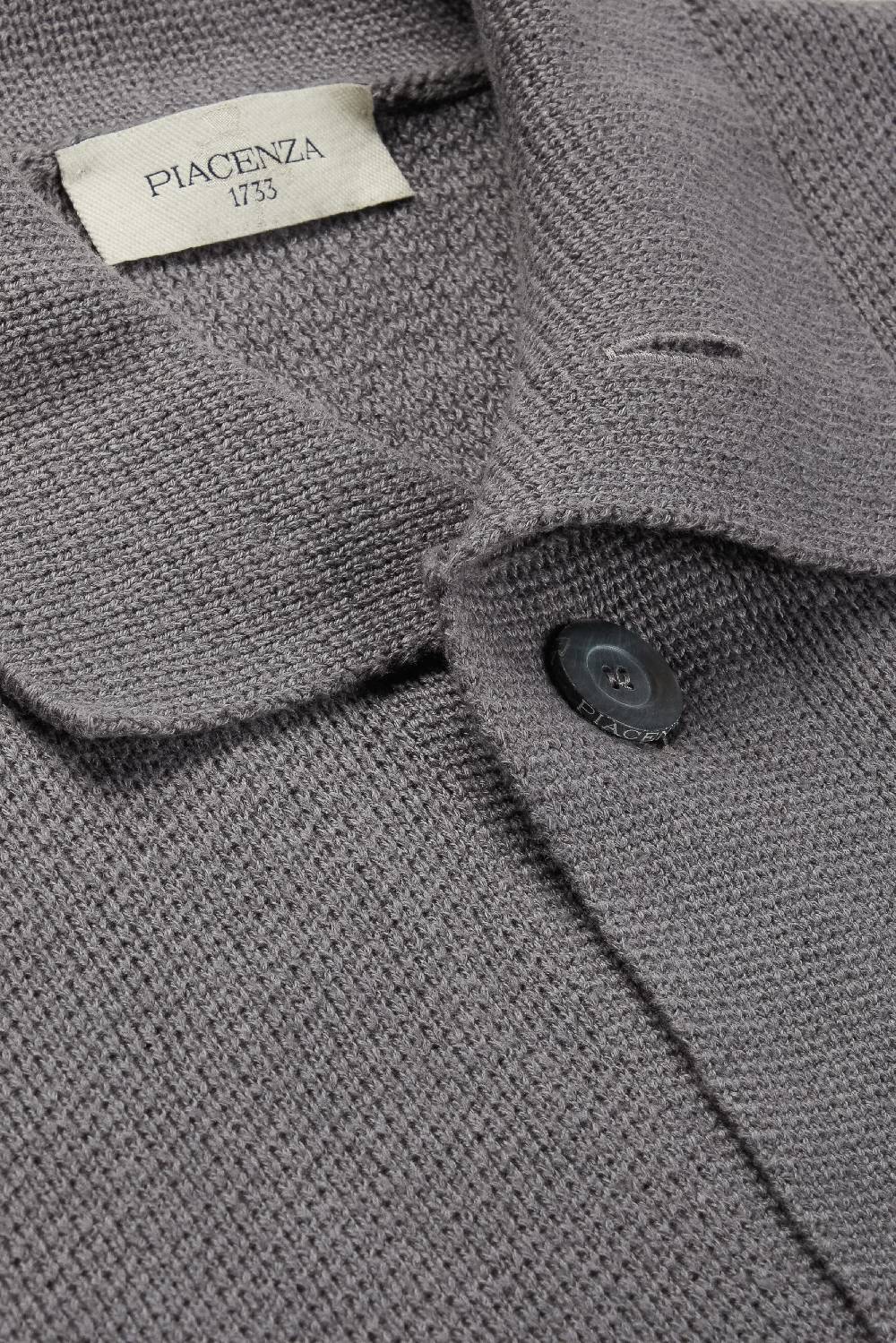 Piacenza 1733 Cardigan/Camicia con bottoni grigio scuro Hotsell