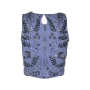 Poems Roma TOP RICAMATO PERLINE POLVERE Sconto