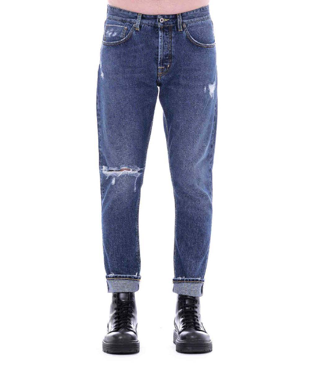 Pop84 Jeans CIMOSATO con rotture Consegna Veloce