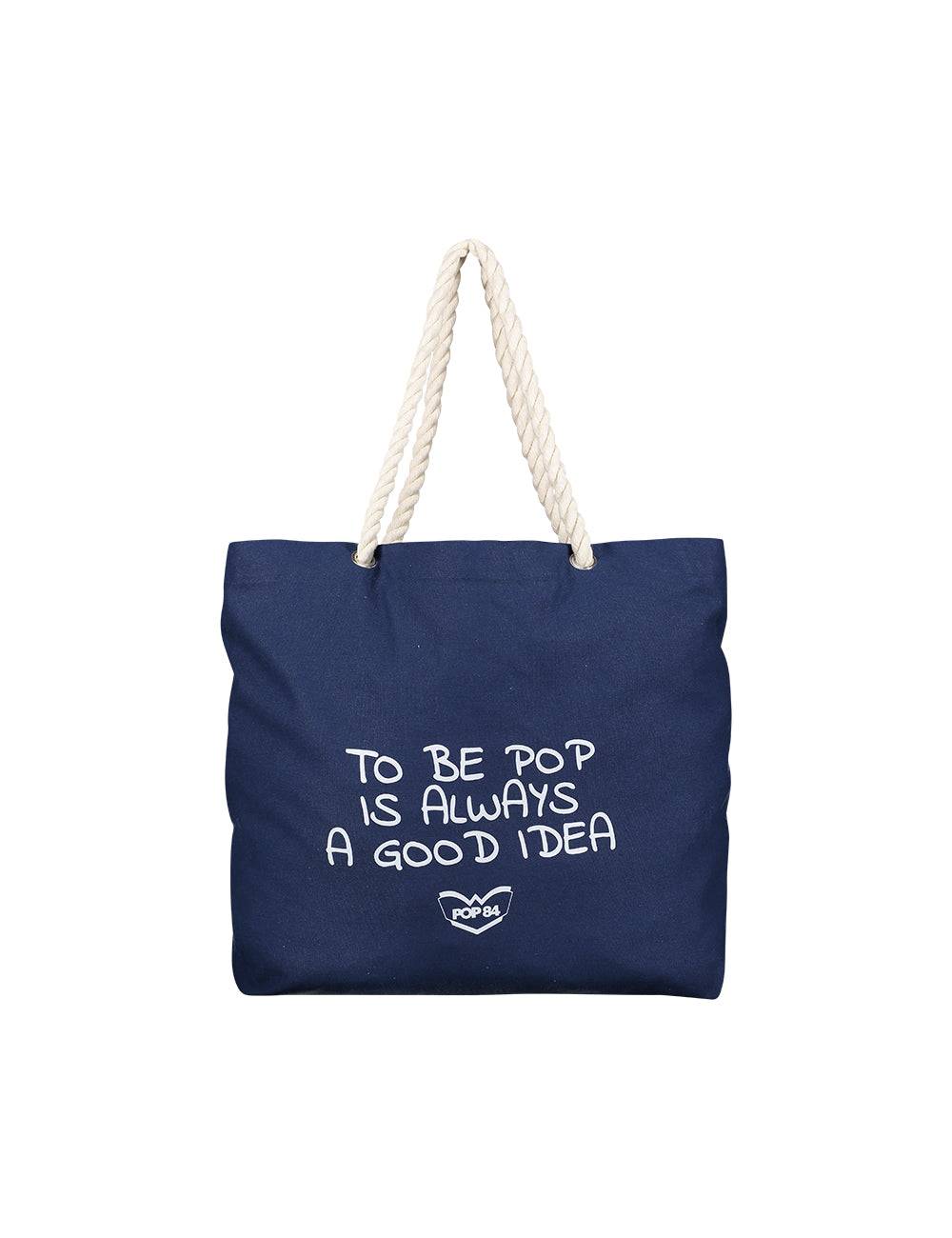 Pop84 Borsa con manici in corda "TO BE POP" Promozione Limitata