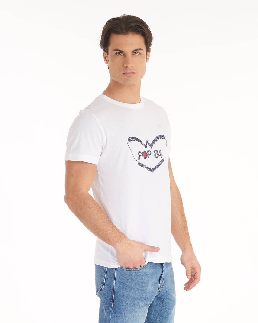 Pop84 T-shirt Logo Gommato POP84 Online
