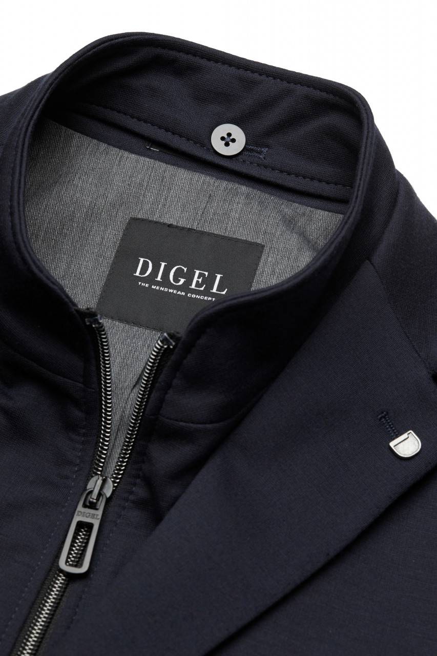 Digel Giacca blu in jersey modern fit digel con pettorina staccabile Promozione