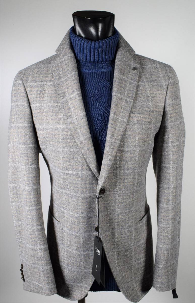 Digel Giacca beige a quadri digel in jersey sfoderata Online
