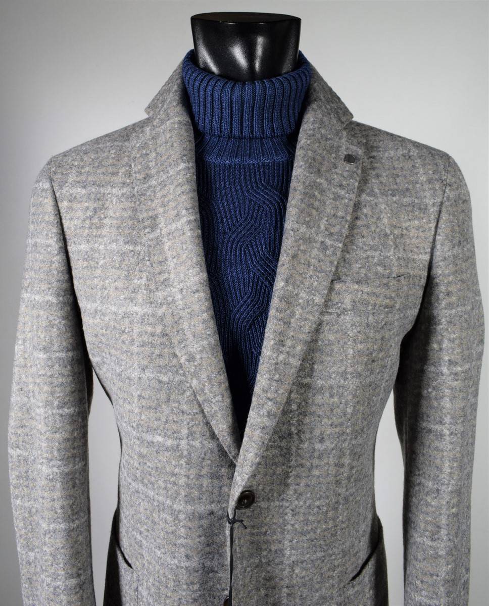 Digel Giacca beige a quadri digel in jersey sfoderata Online
