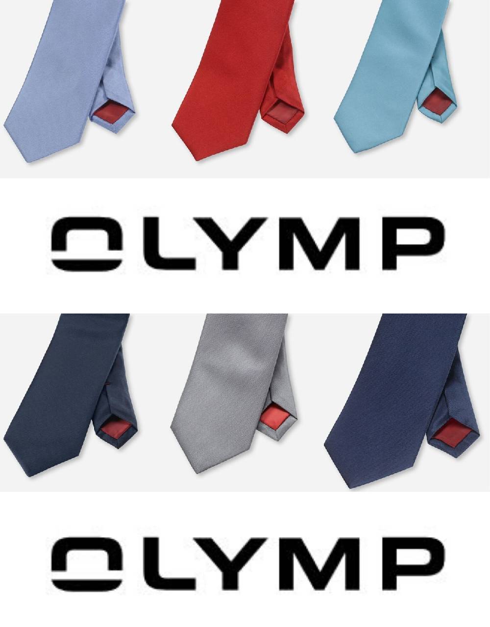 Olymp Cravatta classica in seta pura olymp in sei colori 2025