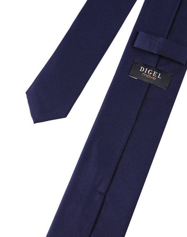 Digel Cravatta digel blu scuro in seta pura Pezzi Unici