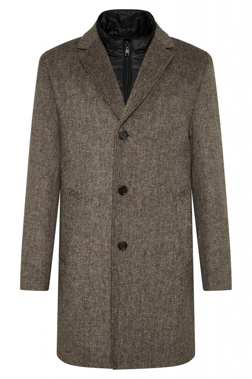 Digel Cappotto marrone digel con pettorina antivento staccabile Fino Al -60%