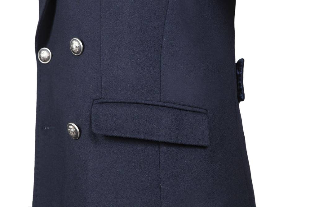 Simbols Cappotto blu doppiopetto sfoderato simbols misto cashmere Sottocosto