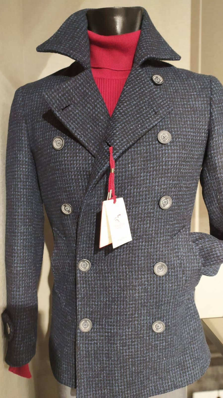 Falko Rosso Peacoat cappotto giaccone moda slim fit falko rosso Convenienza