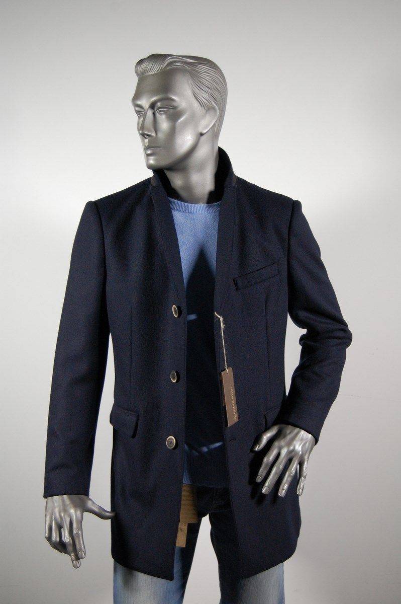 John Barritt Cappotto moda uomo slim fit blu john barritt Outlet