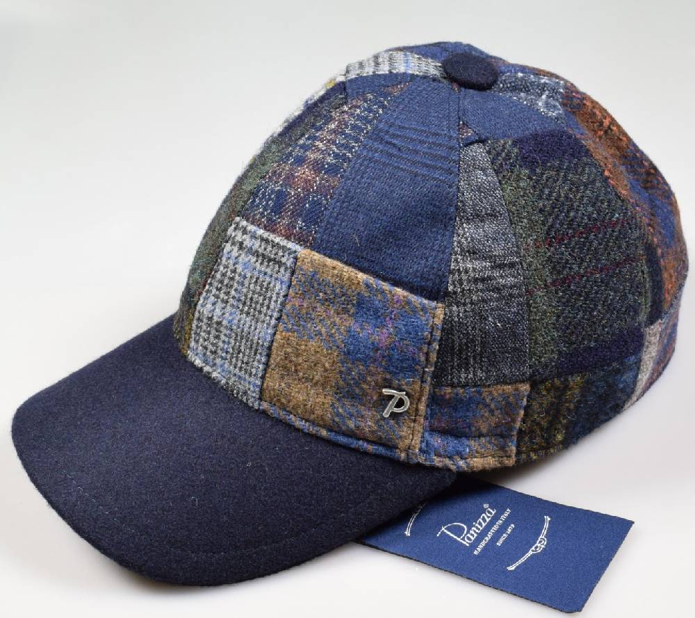 Panizza Cappello baseball panizza patchwork multicolor con paraorecchie Soddisfazione Garantita