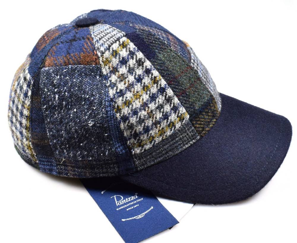 Panizza Cappello baseball panizza patchwork multicolor con paraorecchie Soddisfazione Garantita