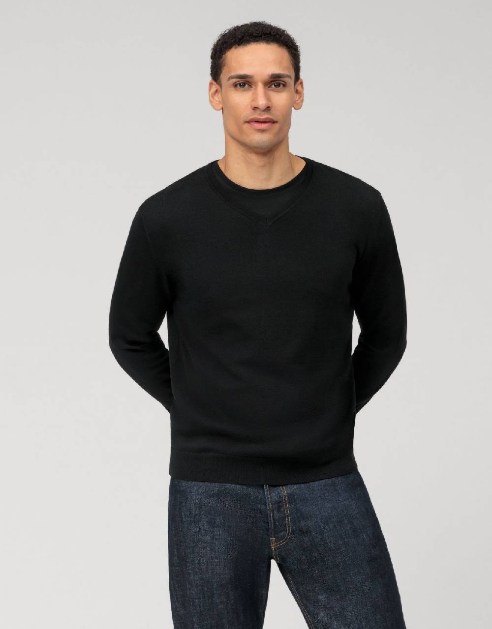Olymp Pullover scollo a v nero olymp regular fit Pezzi Unici