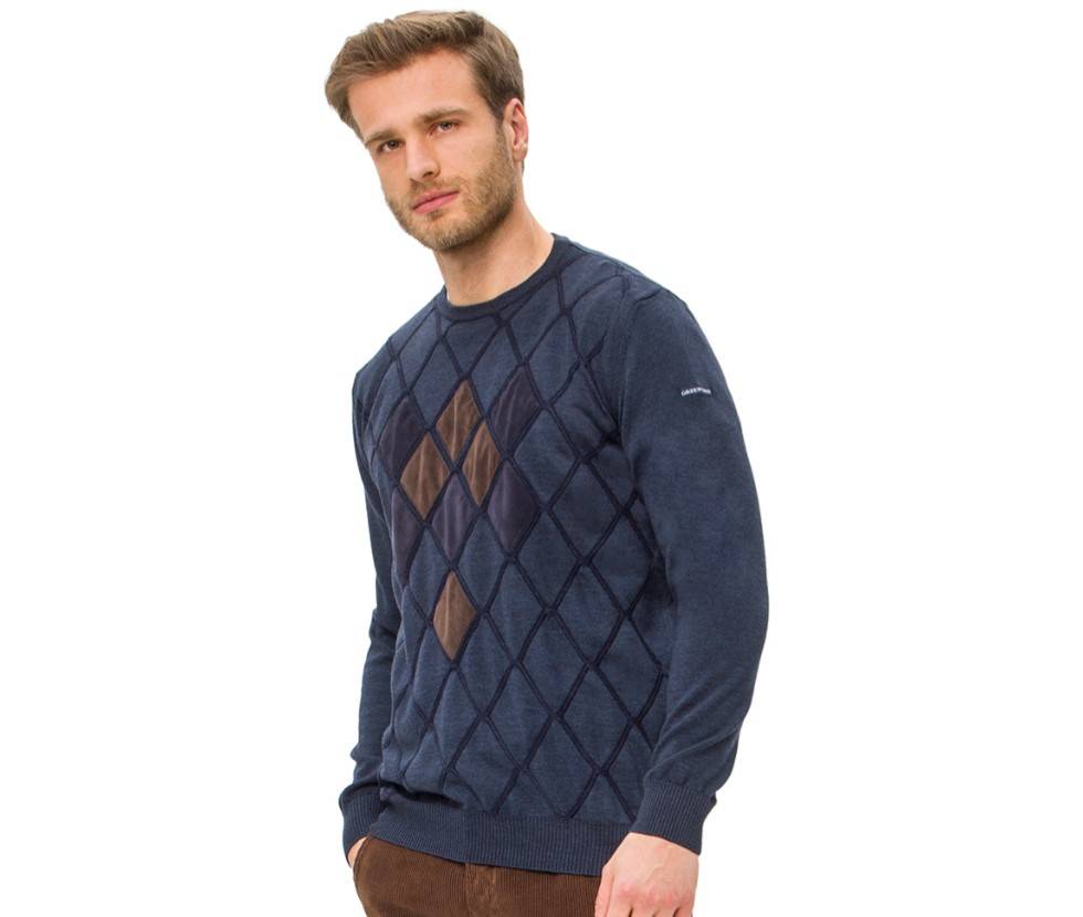 Green Coast Maglia blu girocollo green coast lana merinos zegna baruffa Shopping Online