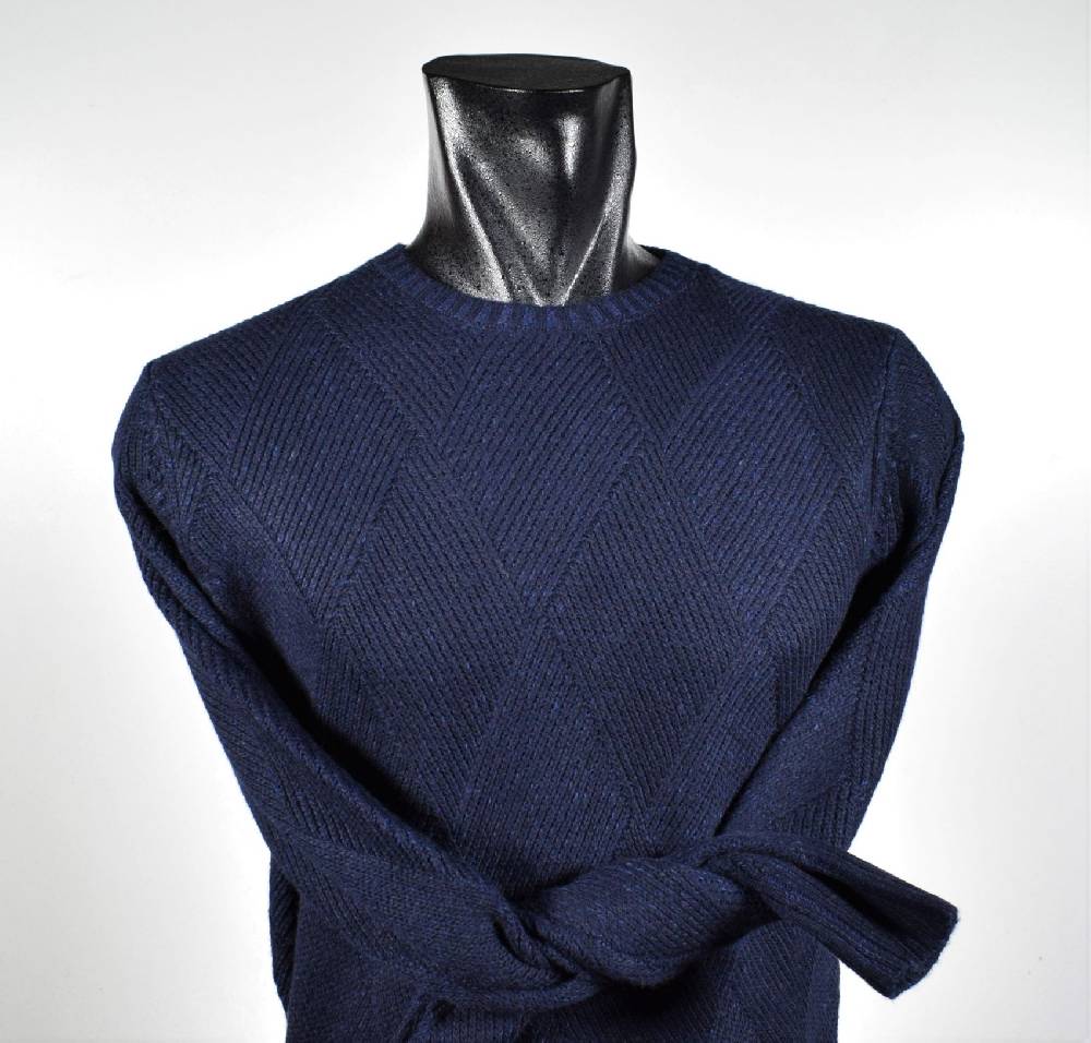 Cavalieri Milano Girocollo intarsio vanisè cavalieri lana cashmere Sottocosto