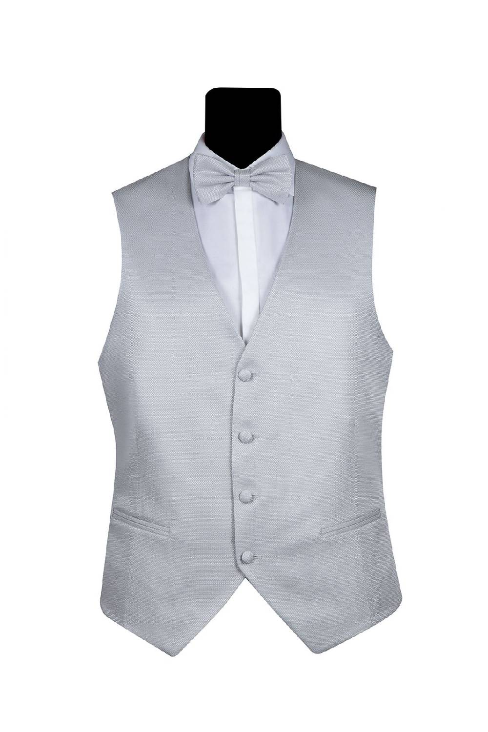 Gilet grigio perla simbols completo di papillon Online
