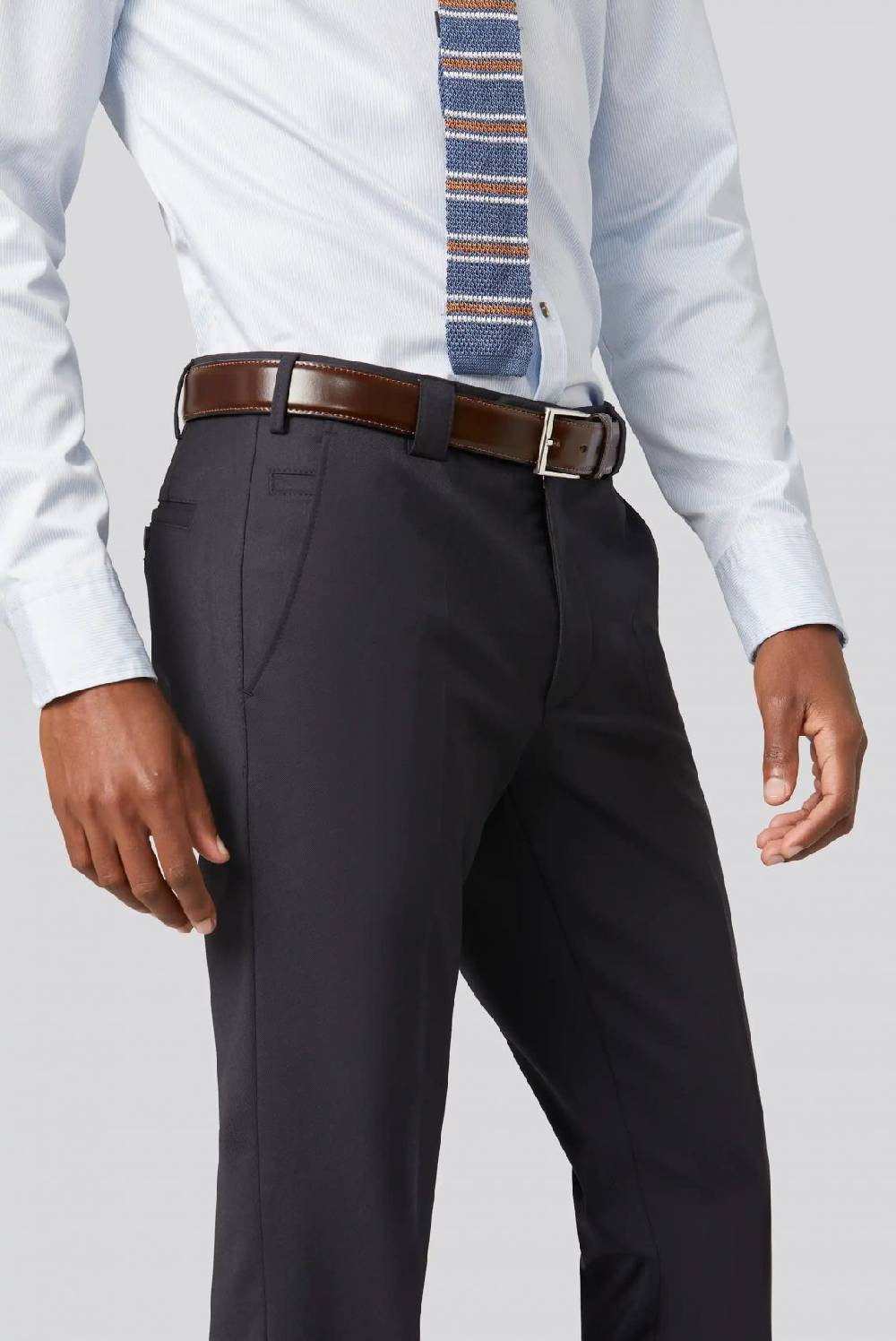 Meyer Pantalone meyer blu in premium soft twill comfort fit Italy