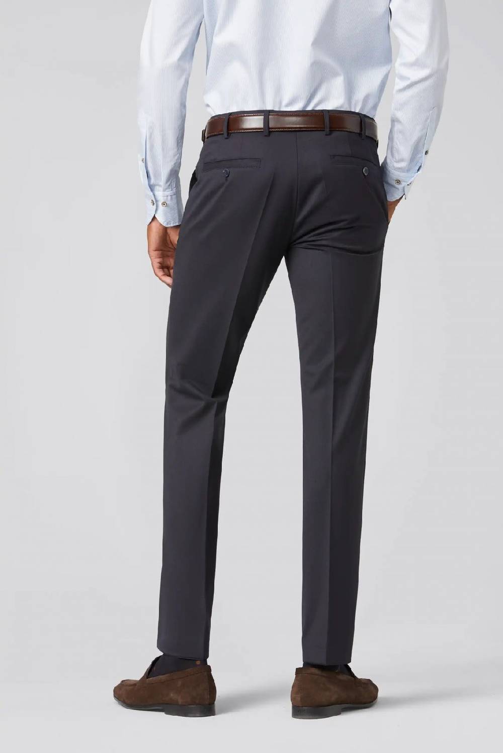 Meyer Pantalone meyer blu in premium soft twill comfort fit Italy