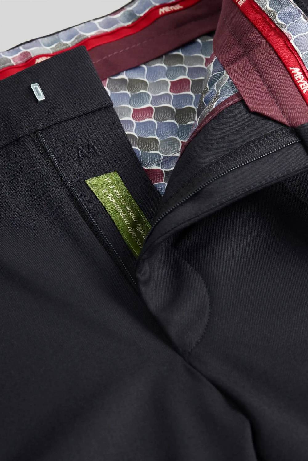 Meyer Pantalone meyer blu in premium soft twill comfort fit Italy