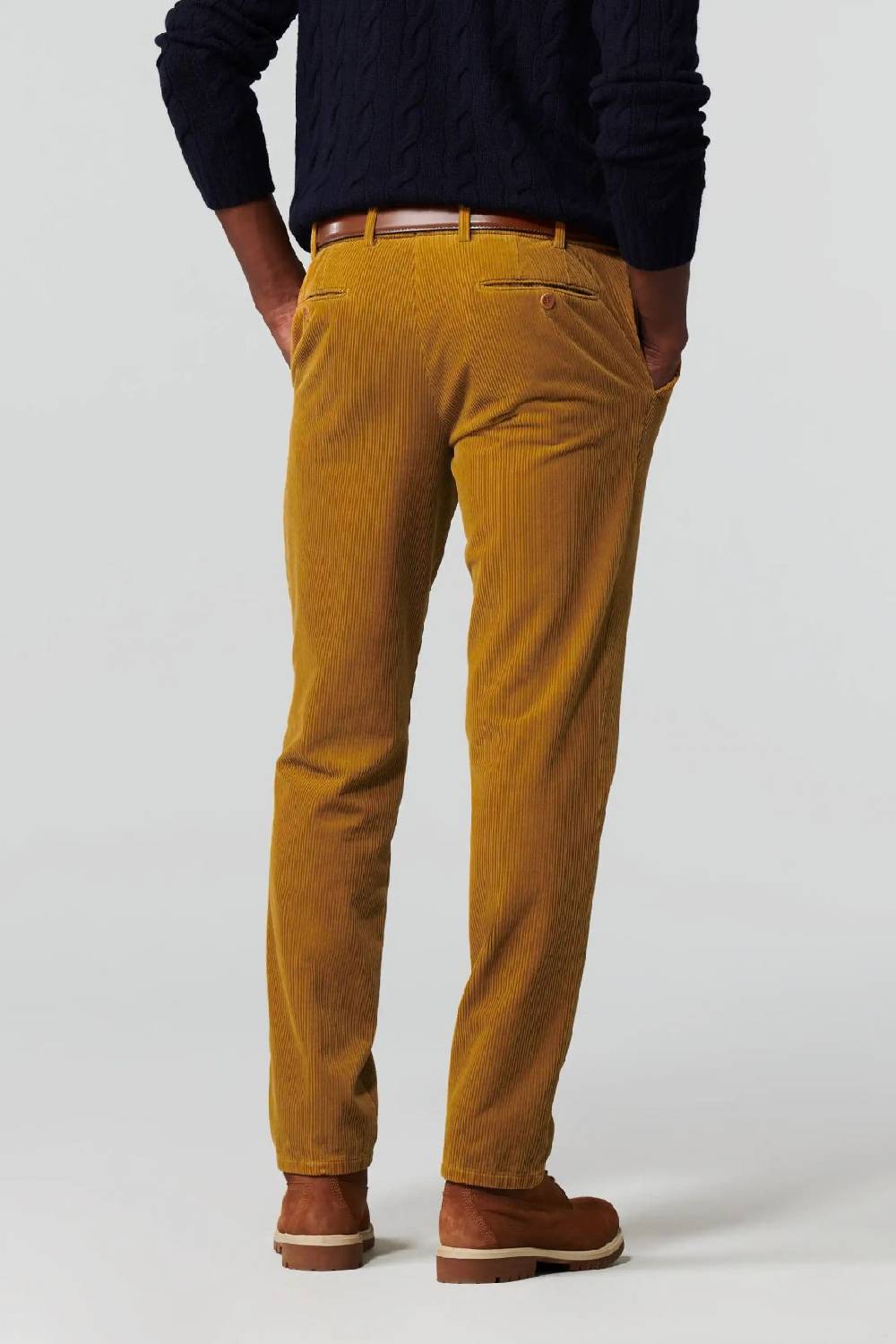 Meyer Pantalone color ambra meyer in velluto a coste luxury modern fit Sconto