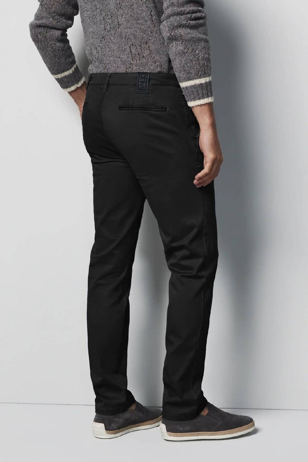 Meyer Pantalone regular fit nero cotone bio stretch m5 by meyer Affare Del Giorno
