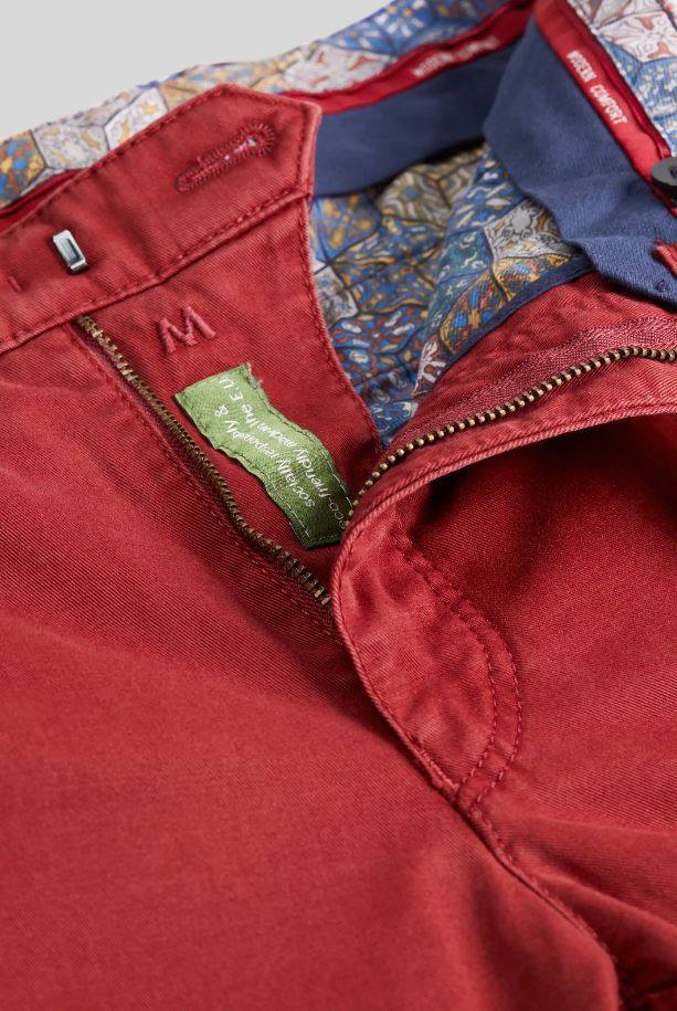 Meyer Pantalone rosso meyer in cotone stretch drop quattro comfort fit Presa