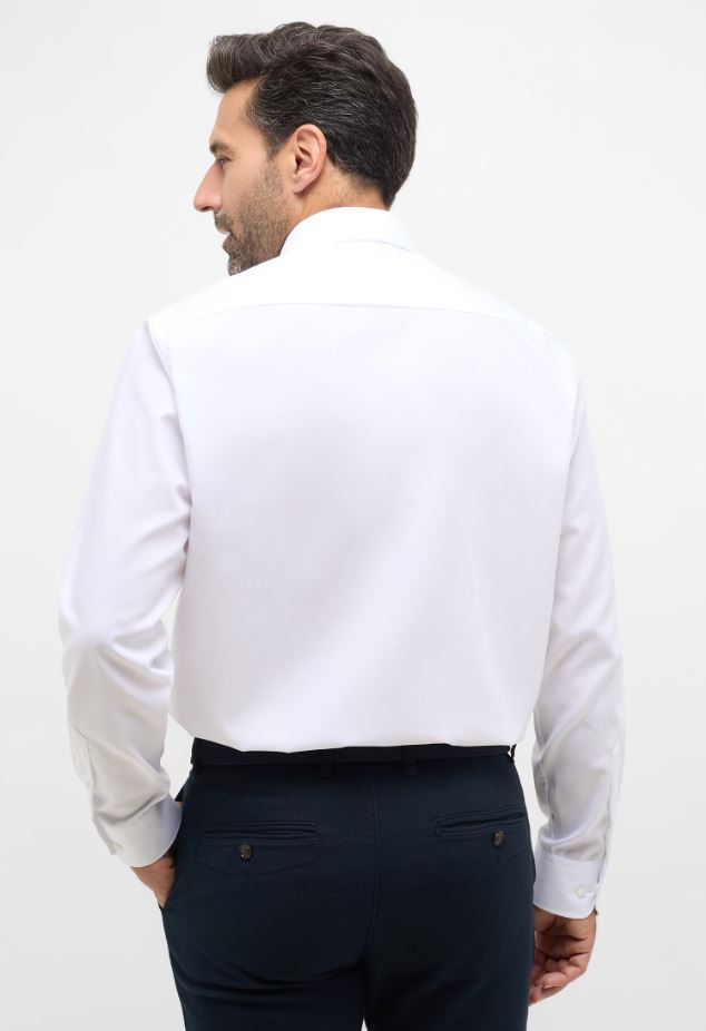 Eterna Camicia bianca eterna comfort fit in popeline no stiro Grandi sconti