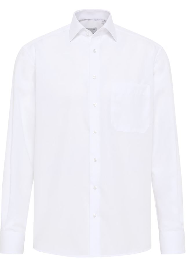 Eterna Camicia bianca eterna comfort fit in popeline no stiro Grandi sconti