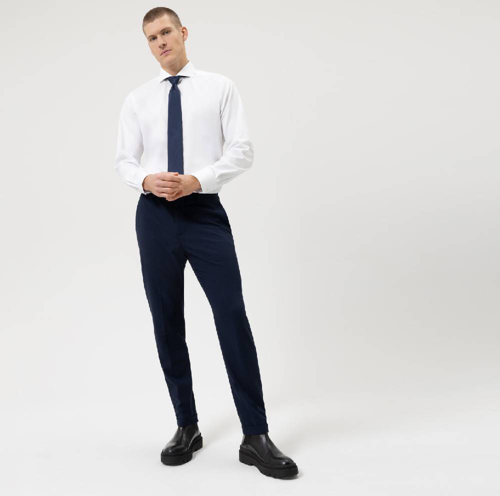 Olymp Camicia olymp bianca slim fit cotone twill stretch facile stiro Ultimi tre giorni