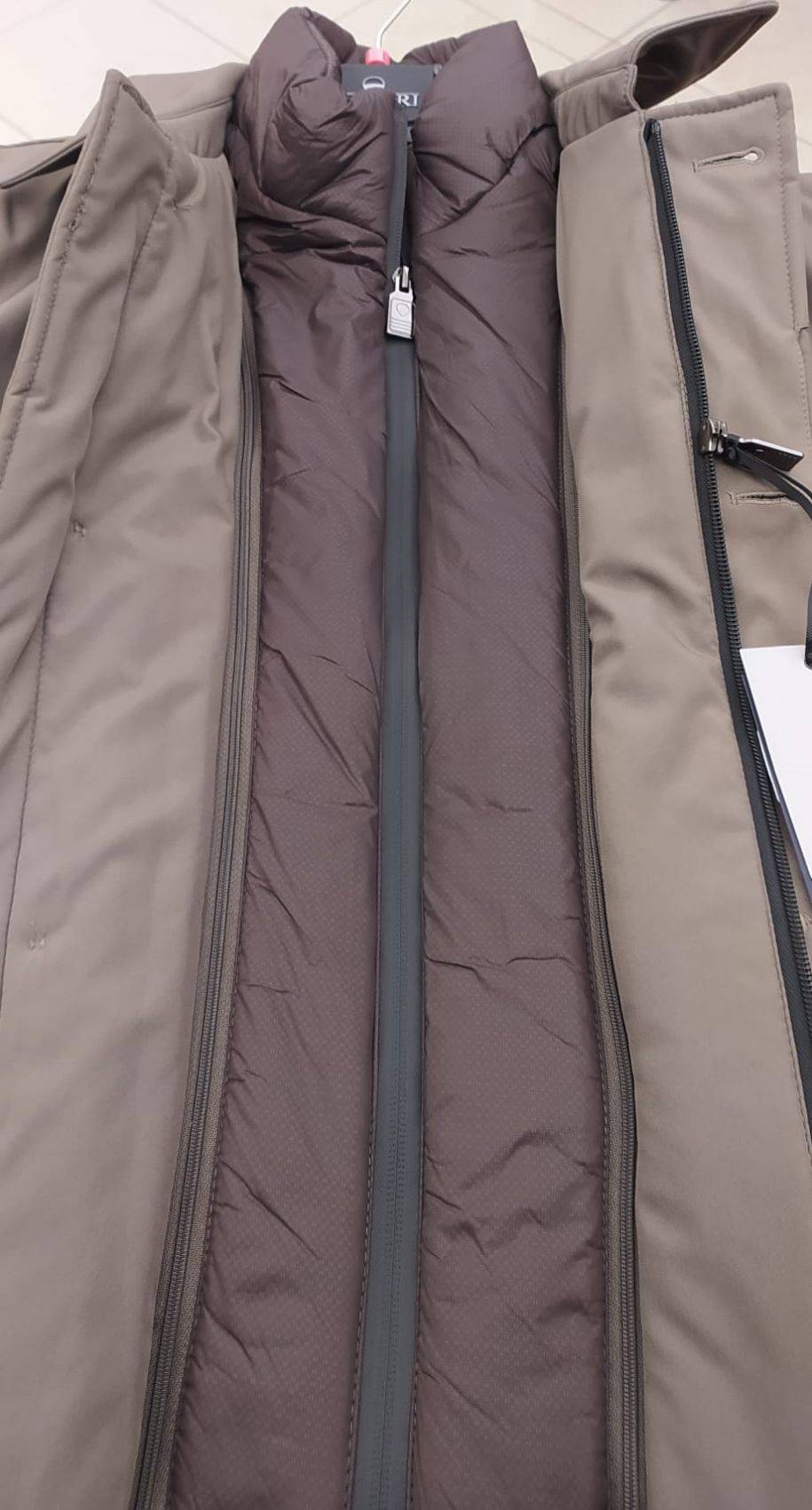 Adimari Trench impermeabile imbottito corda con pettorina anti vento staccabile In Linea