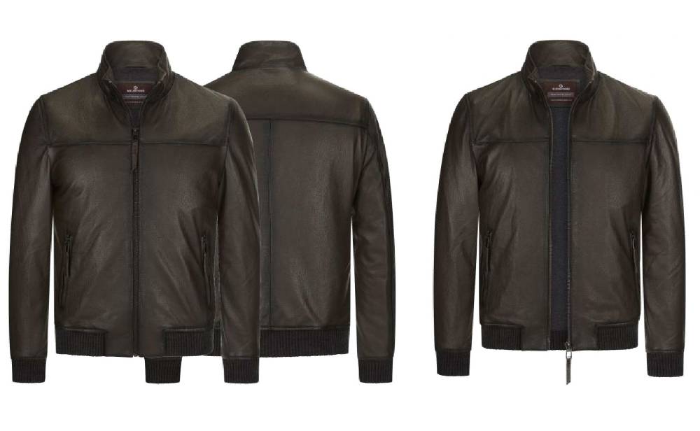 Milestone Giubbino bomber milestone marrone con elastico Vendita