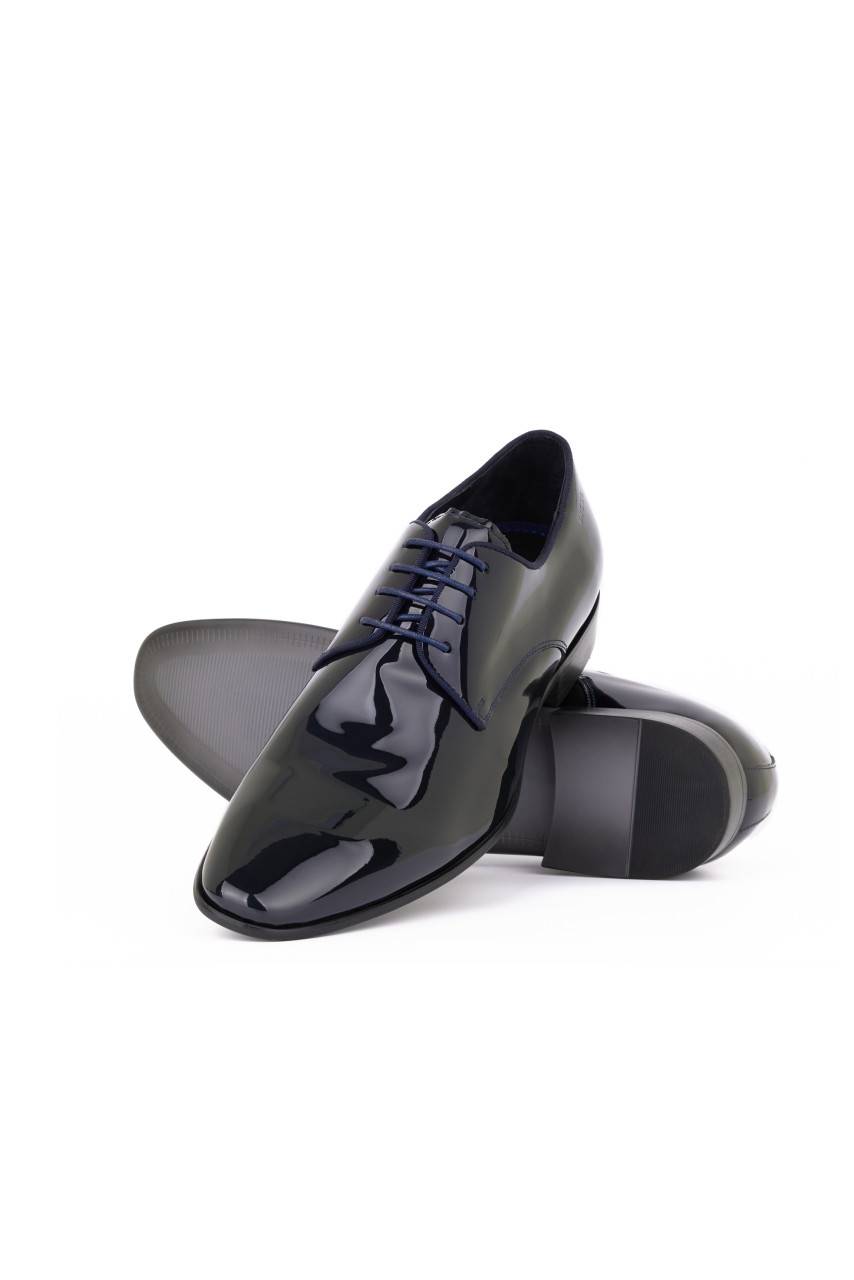 Digel Scarpa elegante da cerimonia blu digel in vera pelle verniciata Soddisfazione Garantita
