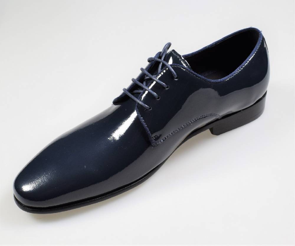 Digel Scarpa elegante da cerimonia blu digel in vera pelle verniciata Soddisfazione Garantita