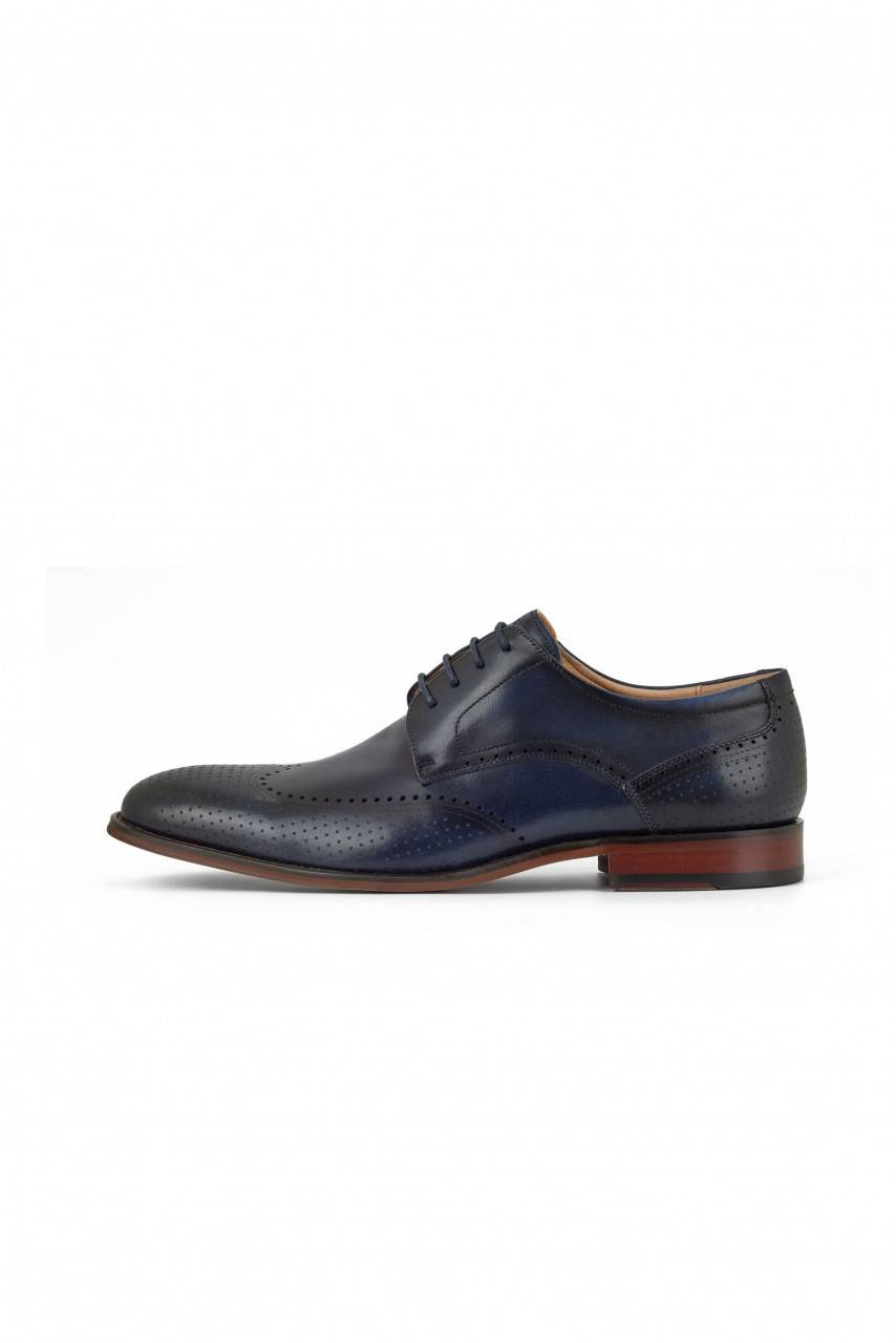 Digel Scarpa derby all'inglese blu elegante digel in vera pelle Sconti questo mese