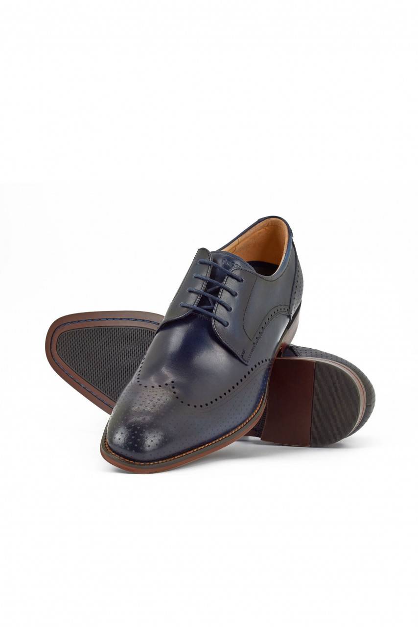 Digel Scarpa derby all'inglese blu elegante digel in vera pelle Sconti questo mese