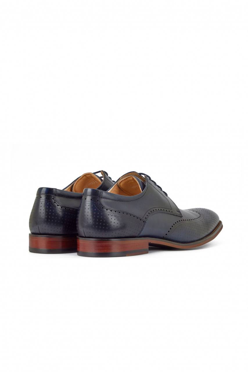 Digel Scarpa derby all'inglese blu elegante digel in vera pelle Sconti questo mese