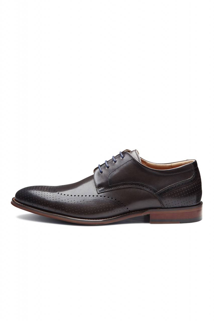 Digel Scarpa derby all'inglese grigio scuro elegante digel in vera pelle Affare Del Giorno