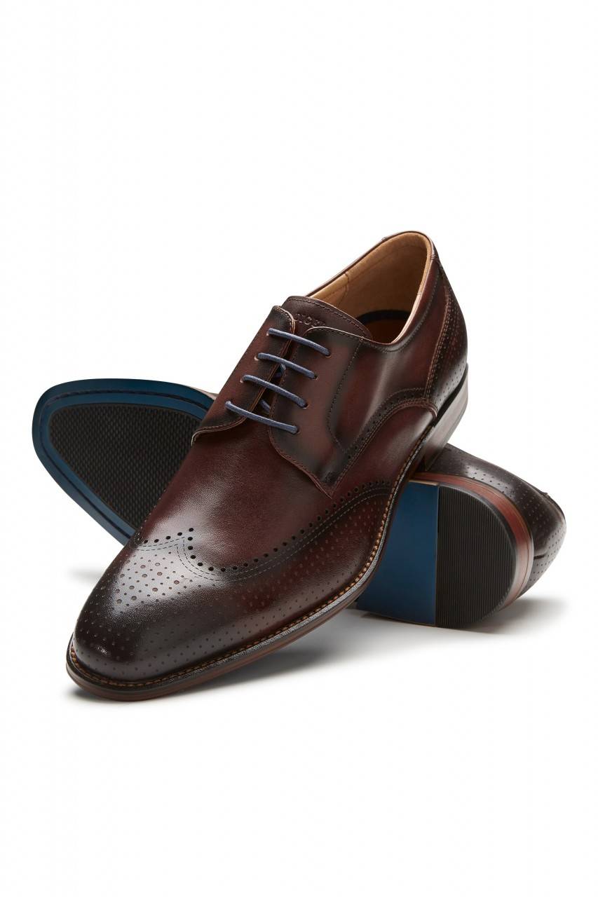 Digel Scarpa derby all'inglese marrone elegante digel in vera pelle Prezzo Ridotto