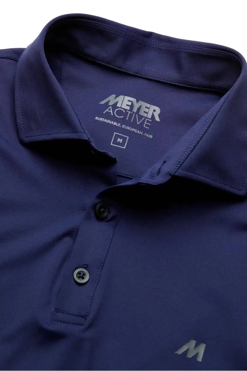 Meyer Polo meyer blu marine tessuto performante tecnico Nuova