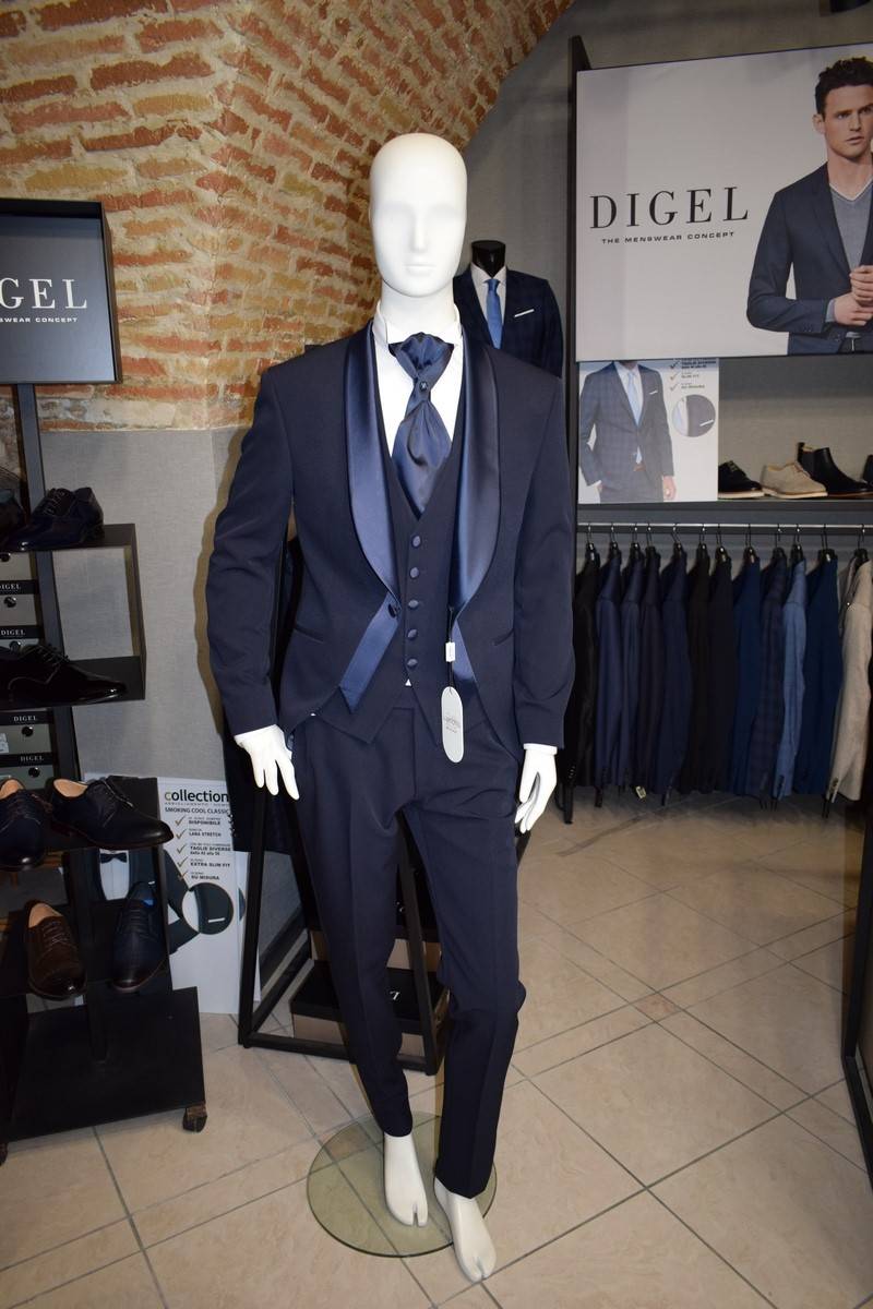 Musani Milano Cerimonia Smoking da sposo moderno blu musani cerimonia Prezzo di fabbrica