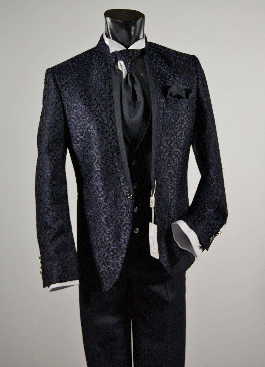 Musani Milano Cerimonia Abito slim fit sposo guru broccato musani cerimonia Saldi Di Fabbrica