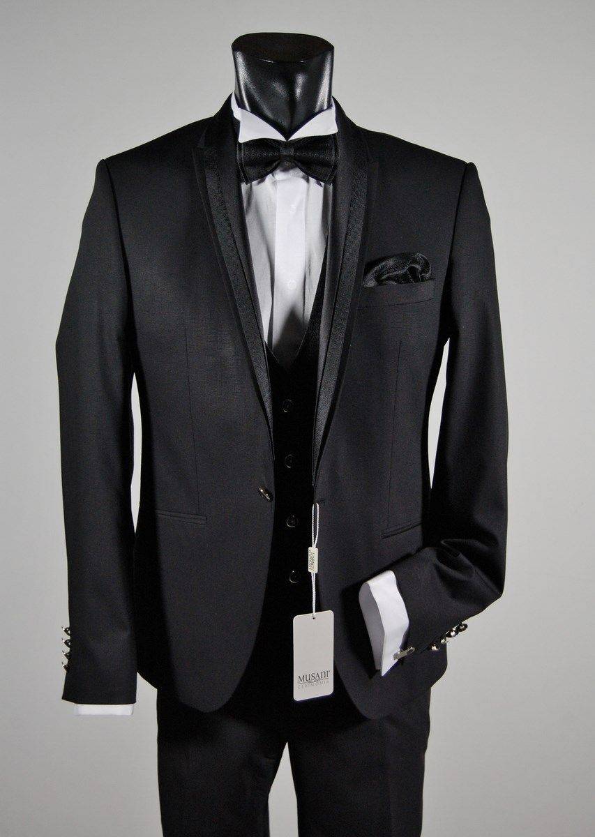 Musani Milano Cerimonia Abito elgante musani cerimonia nero slim fit Vendite Flash