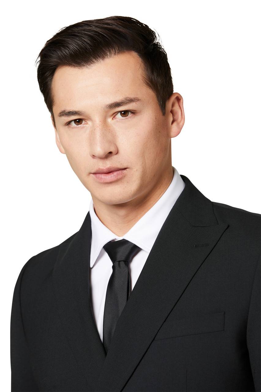 Digel Abito nero digel slim fit doppiopetto misto lana bi-stretch Enormi risparmi