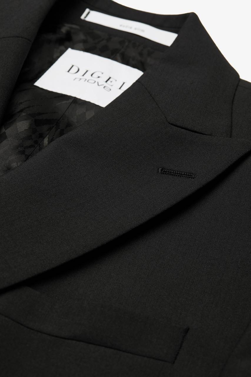 Digel Abito nero digel slim fit doppiopetto misto lana bi-stretch Enormi risparmi