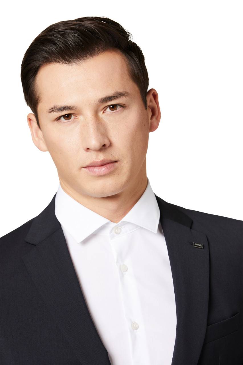 Digel Abito digel slim fit blu scuro lana marzotto super 100's Vendita Calda