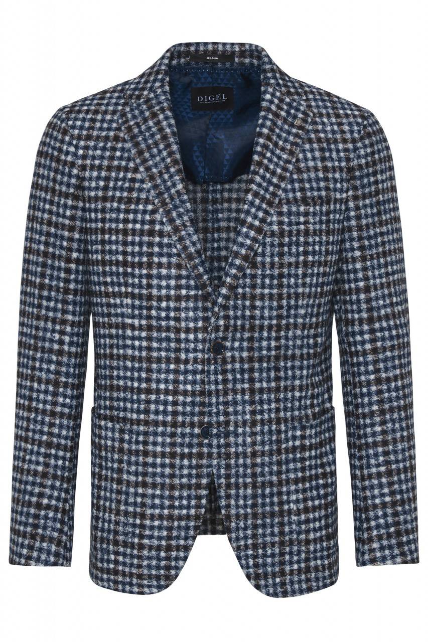 Digel Giacca blazer a quadretti modern fit digel sfoderata in jersey In Saldo