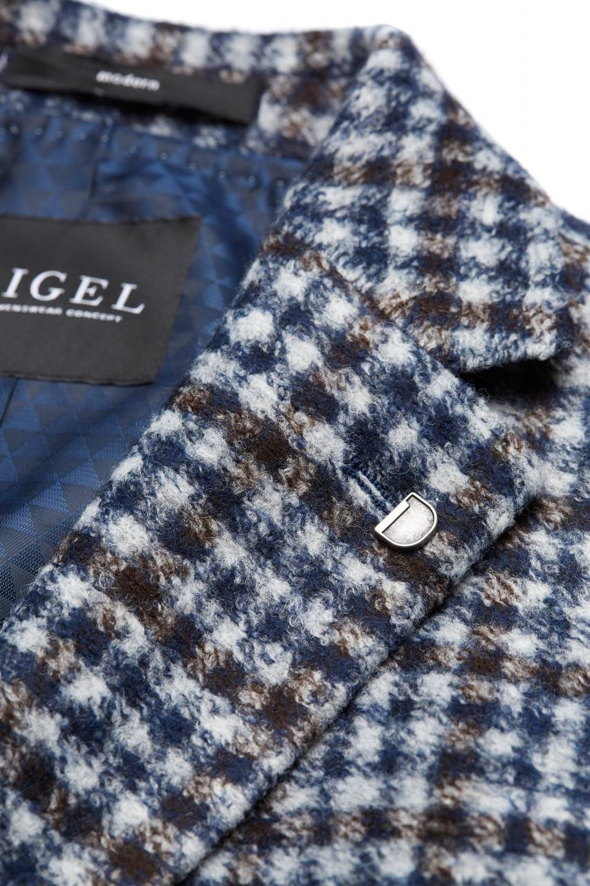 Digel Giacca blazer a quadretti modern fit digel sfoderata in jersey In Saldo