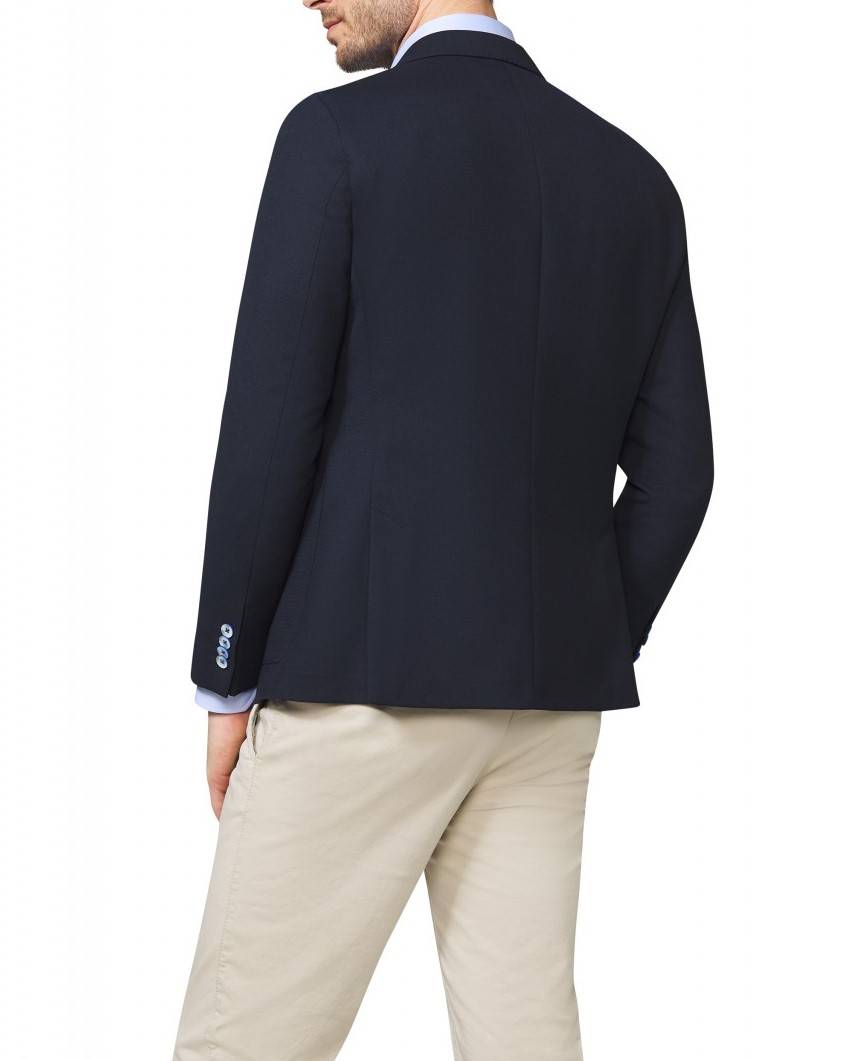 Digel Giacca blazer blu digel sfoderato drop quattro corto Moda