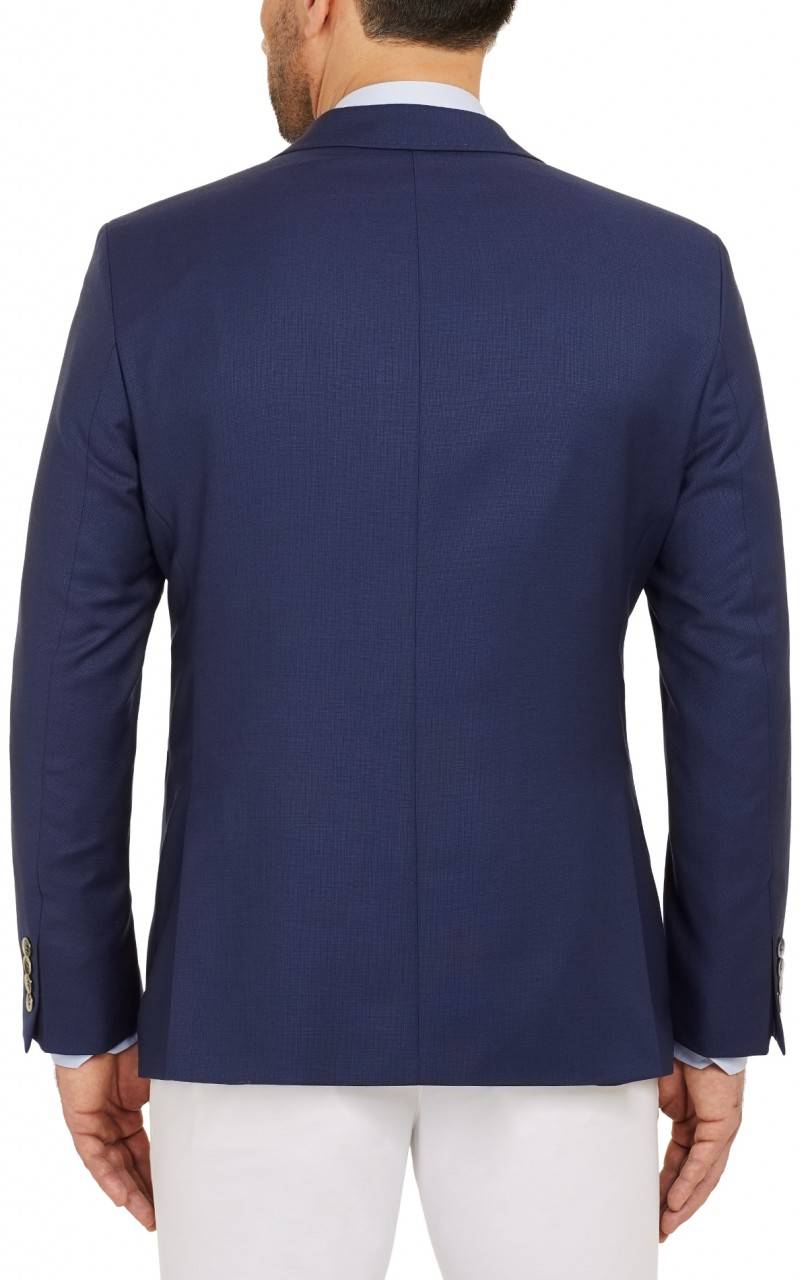 Digel Giacca blu marine digel drop quattro corto lana marzotto con tasche a toppa Italia
