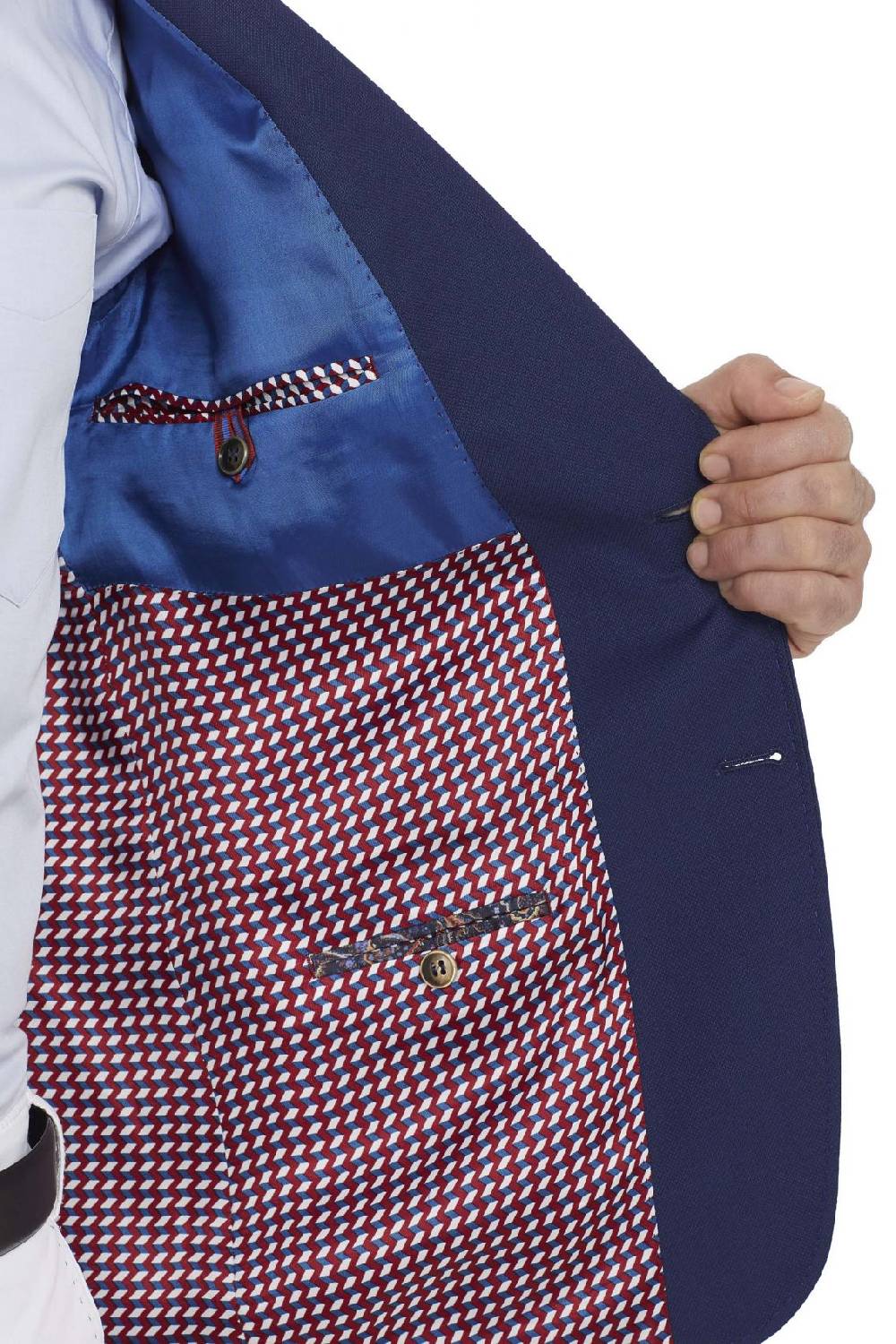 Digel Giacca blu marine digel drop quattro corto lana marzotto con tasche a toppa Italia